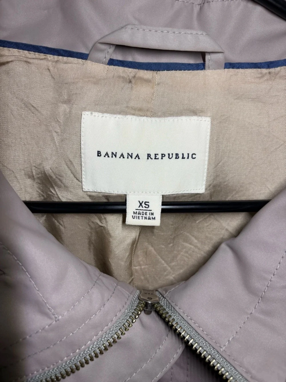 Banana Republic Taupe Hooded Short-Sleeve Trench Coat - Picture 4 of 6